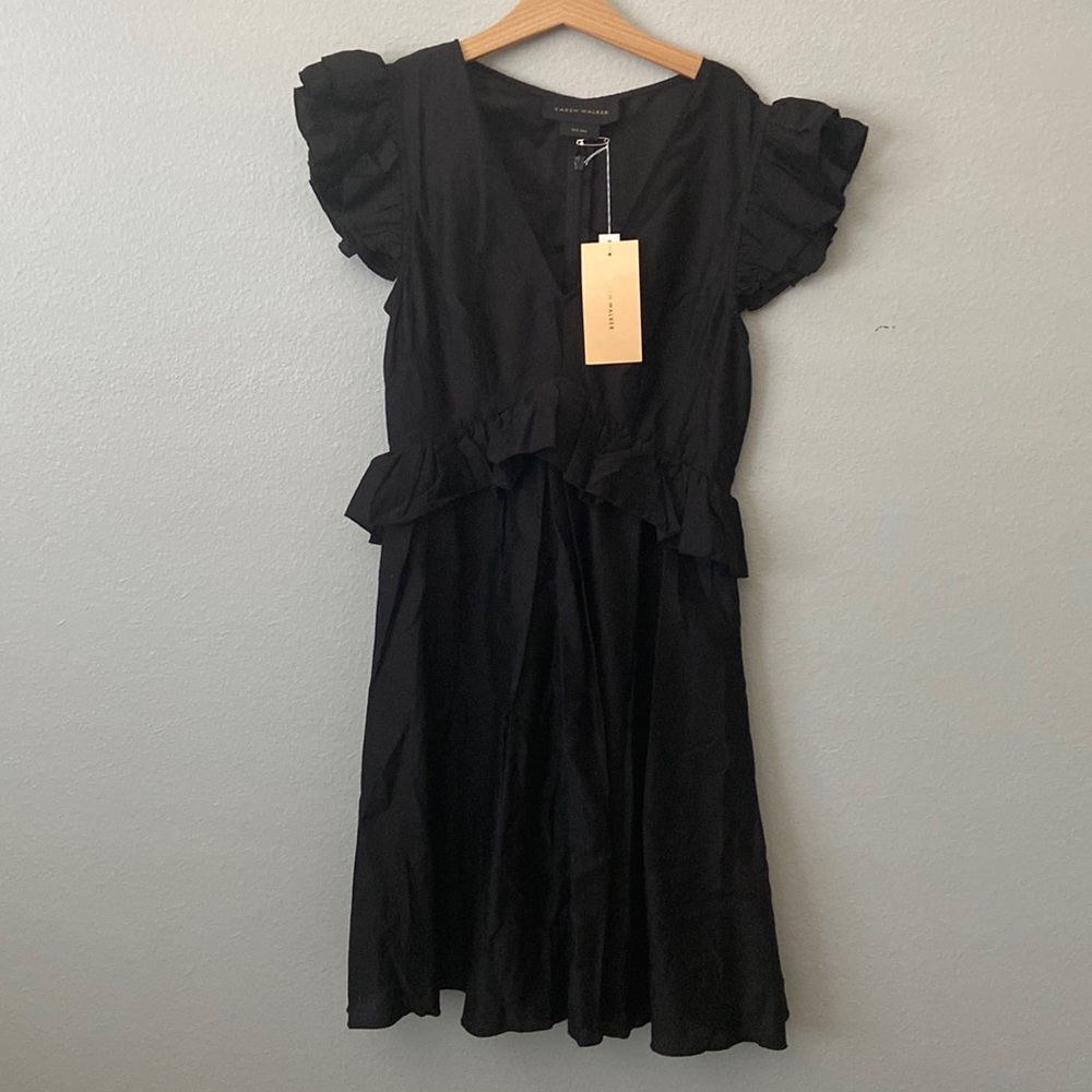 NWT Karen Walker Helena Ruffle Dress